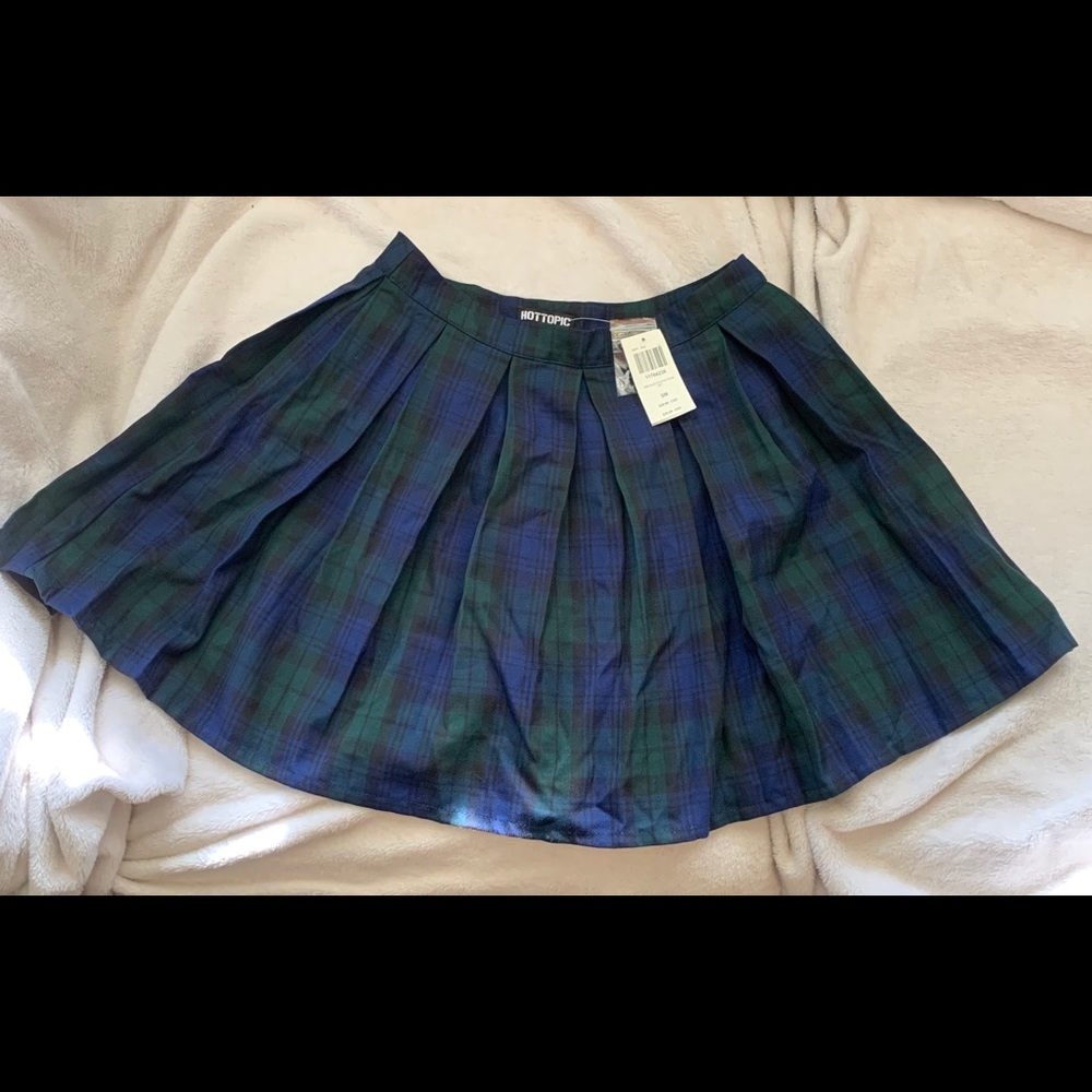 Blue/Green Pleated Skater Skirt *OLD PIC NOT NWT*